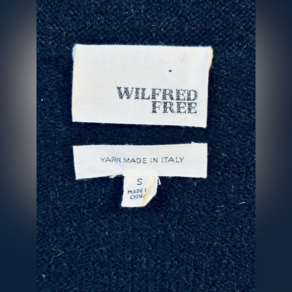 Wilfred Free Aritzia Black Wool Alpaca Wrap Ballet Sweater Small - Picture 7 of 9